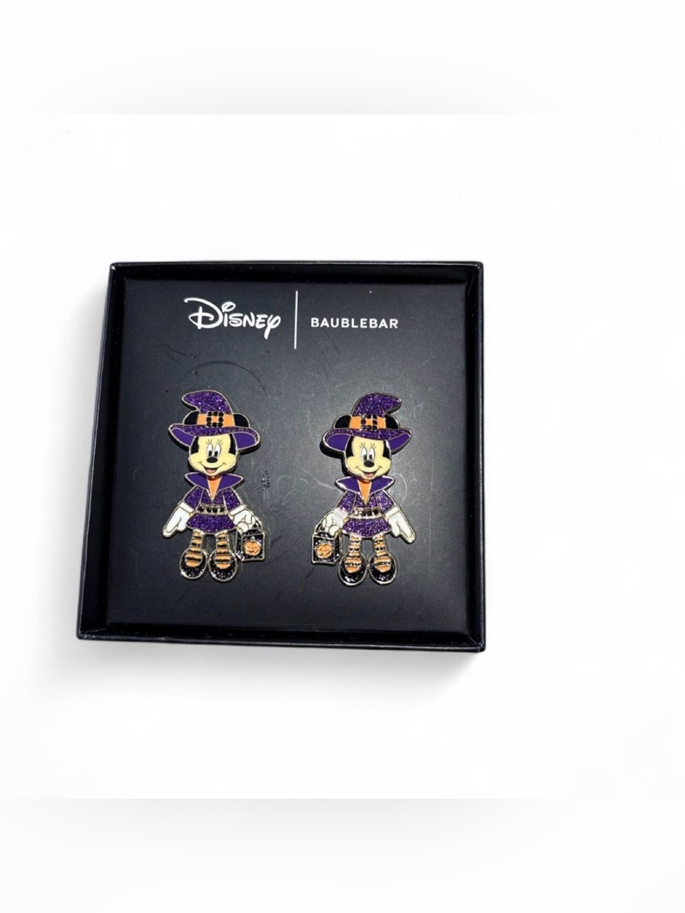 BaubleBar Disney NIB Minnie Halloween Witch stud earrings